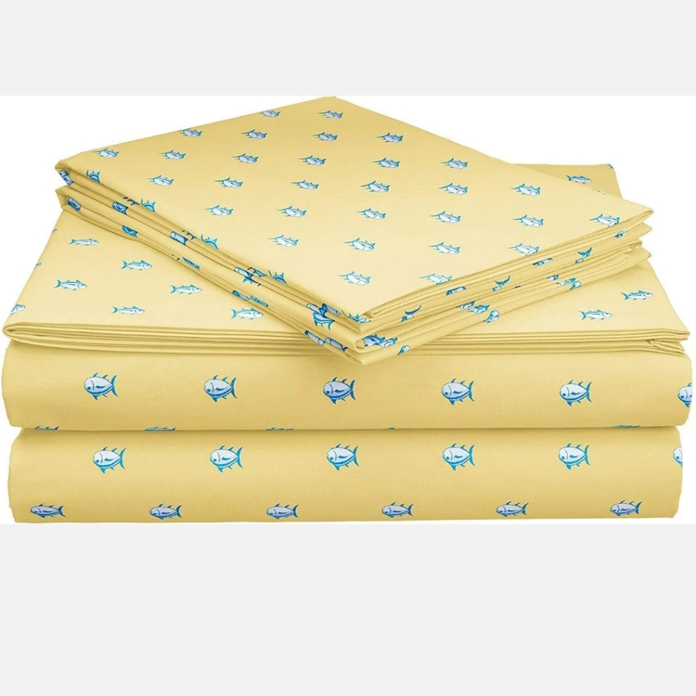 New Southern Tide Skipjack Twin sheet set Yellow - Picture 3 of 7